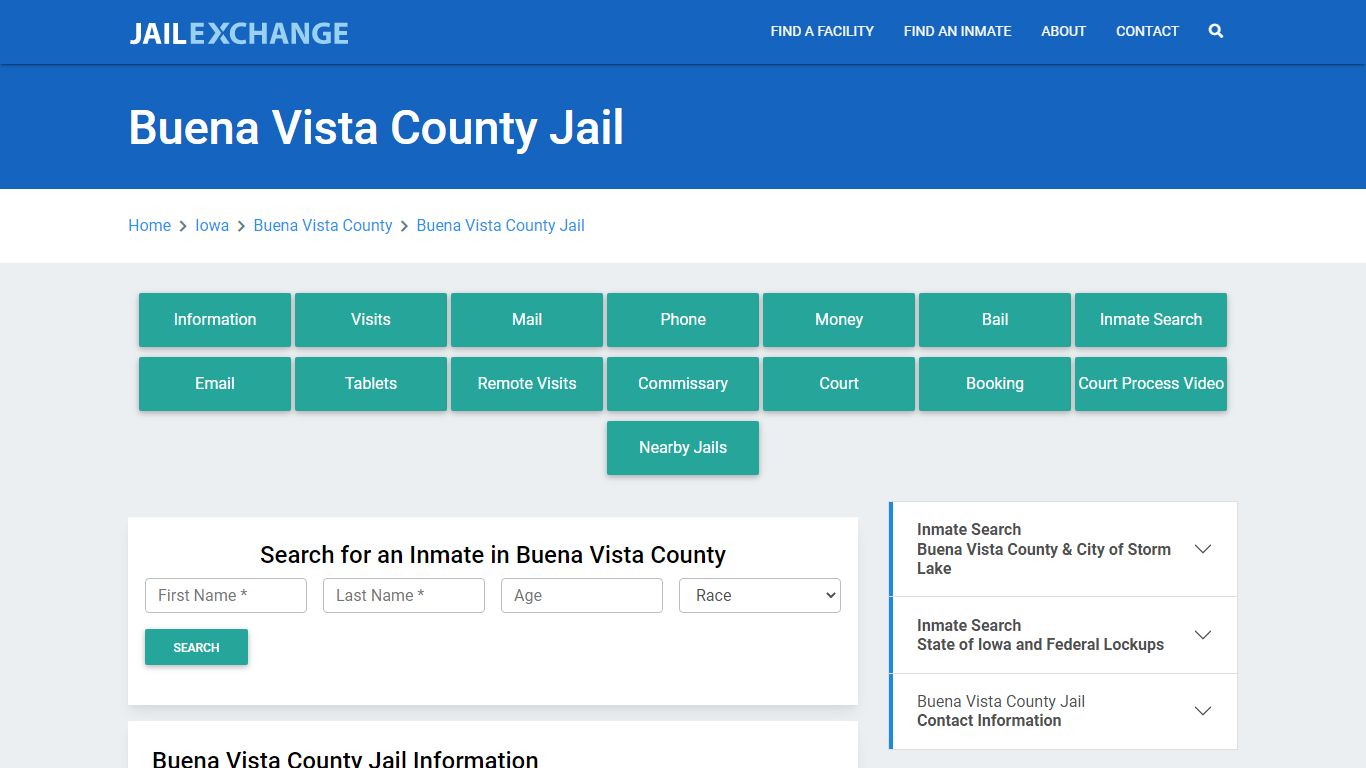 Buena Vista County Jail Roster Lookup, IA, Inmate Search